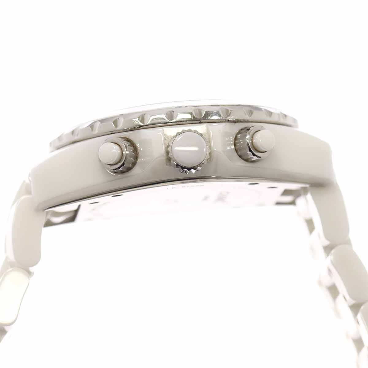 J12 Chronograph H2009 9P Diamond Date White Dial Mens Watch