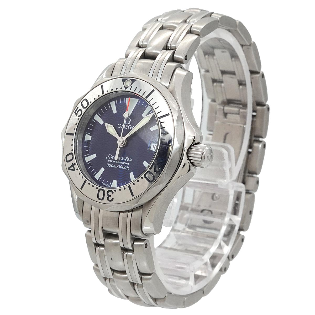 Seamaster 300 Professional 2285.80 Date Quartz Navy Dial Ladies