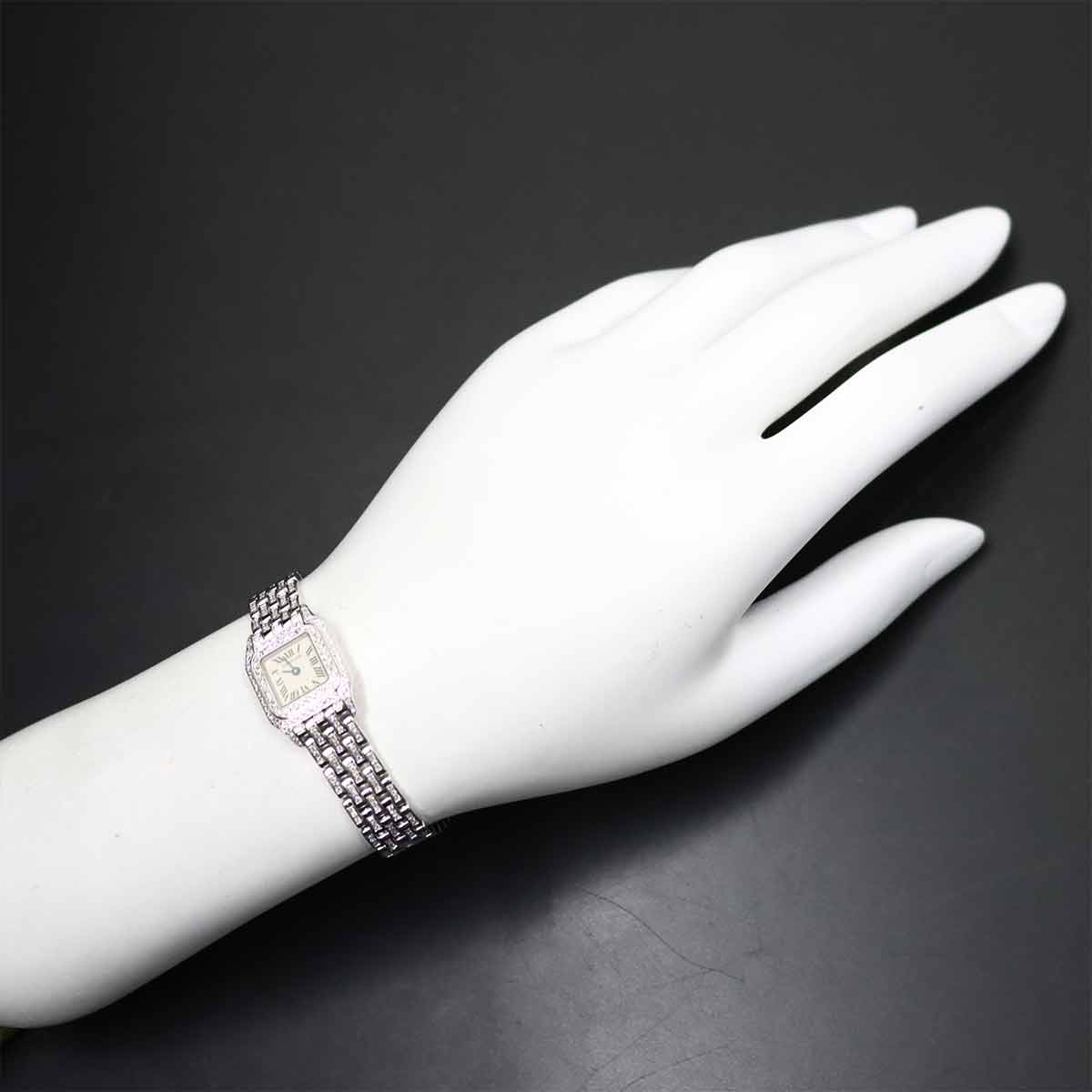 Mini Panthere WF3210FK Diamond 750WG Quartz Silver Dial Ladies