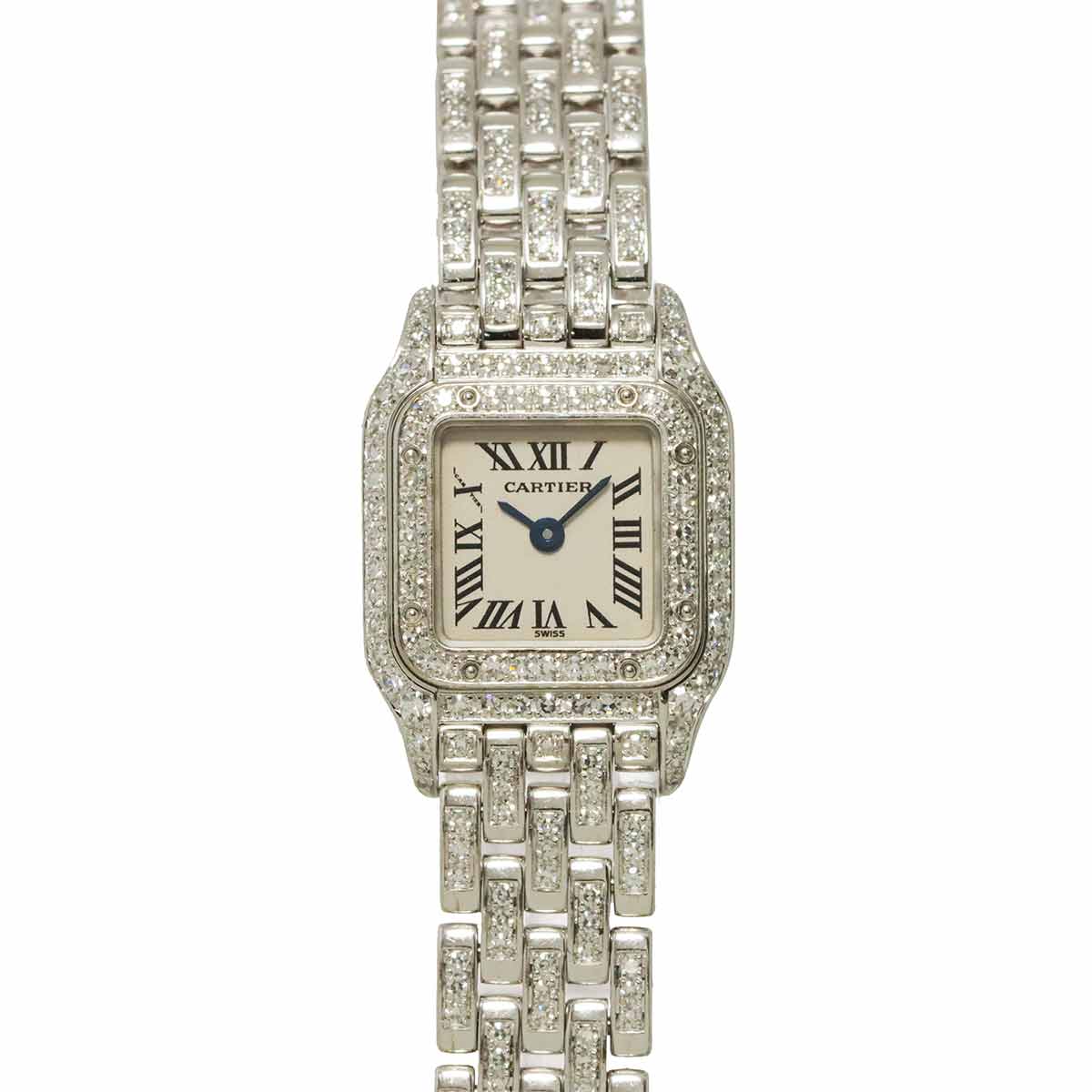 Mini Panthere WF3210FK Diamond 750WG Quartz Silver Dial Ladies