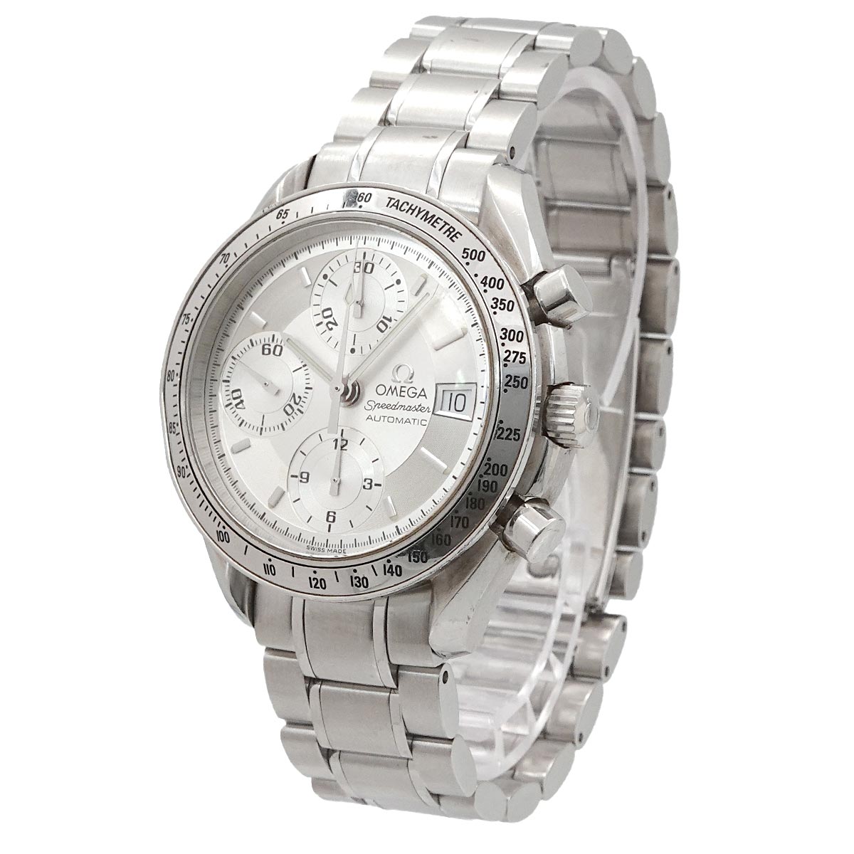 Speedmaster Date 3513 30 Chronograph Automatic Silver Dial Mens