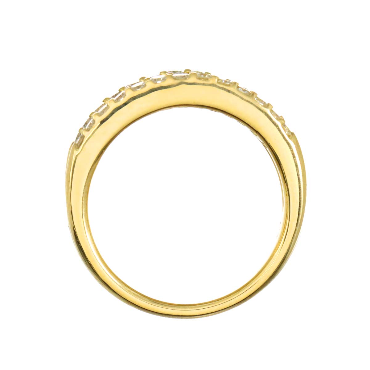Diamond 1.02ct Ring 18K YG Yellow Gold 750 Size6(US)