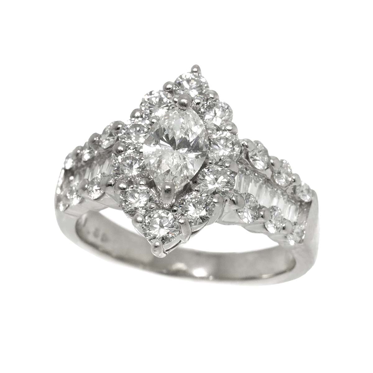 Diamond 0.508ct/1.50ct Ring Pt Platinum size4(US)