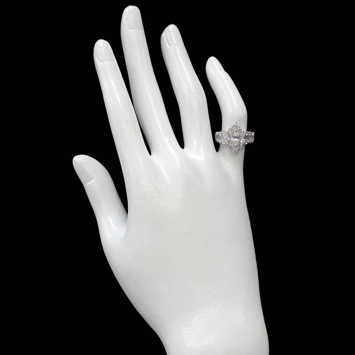 Diamond 0.508ct/1.50ct Ring Pt Platinum size4(US)