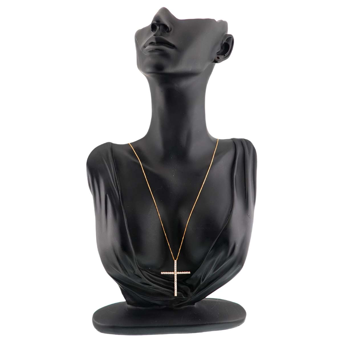 Diamond 1.00ct Necklace 18K K18 PG YG Pink Yellow Gold