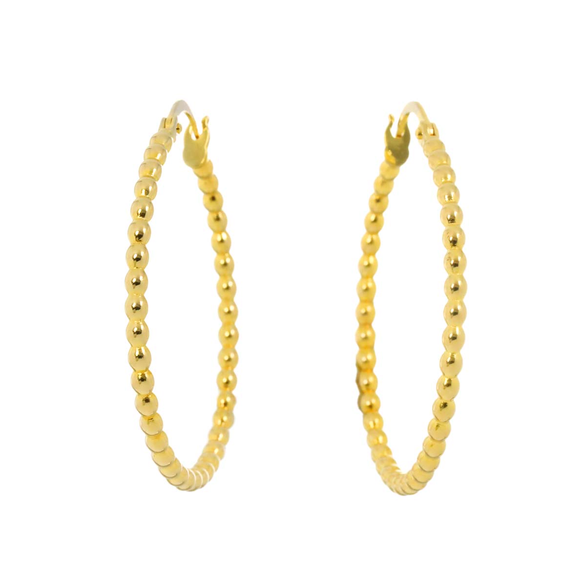 Earrings Pierced 18K K18 YG Yellow Gold 750