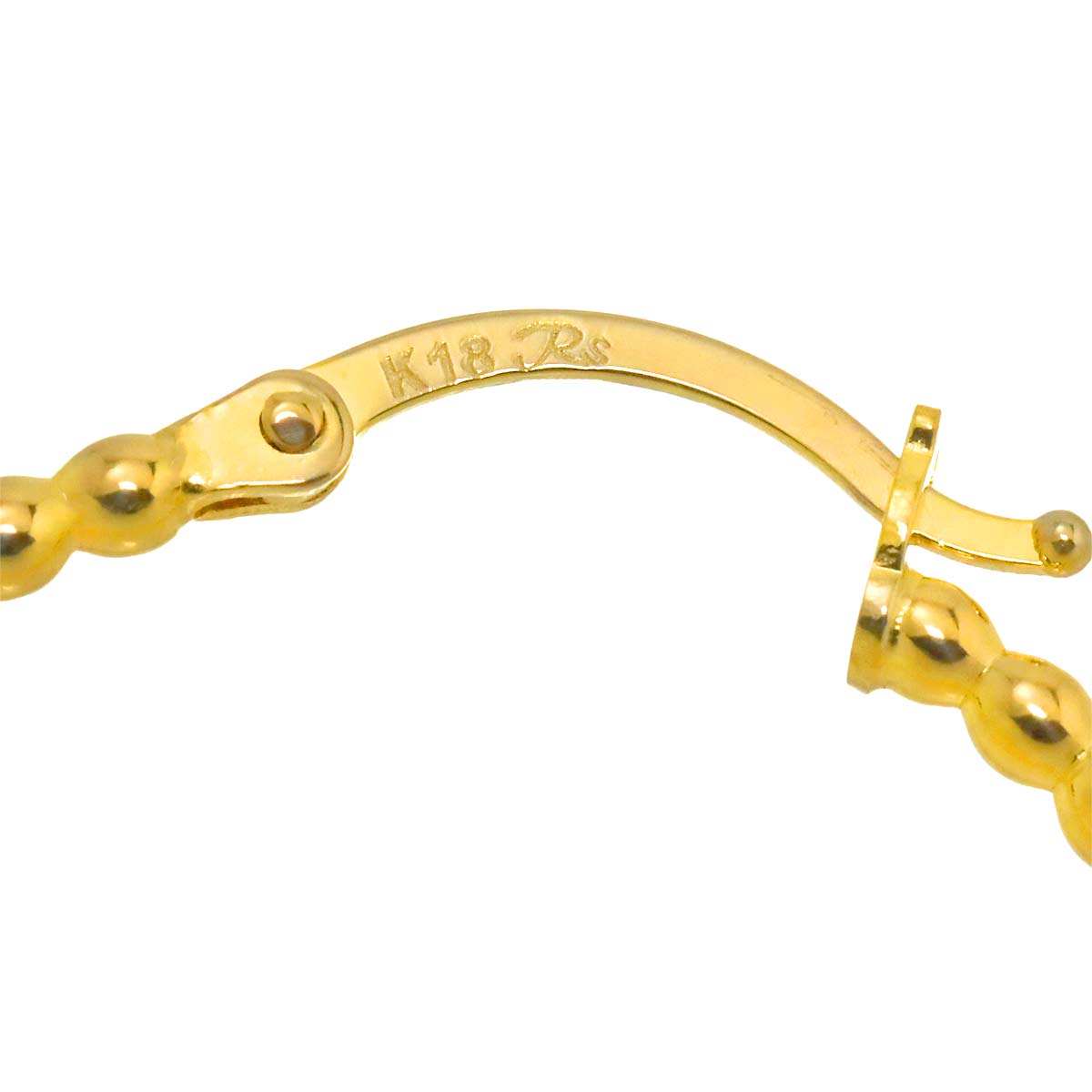 Earrings Pierced 18K K18 YG Yellow Gold 750