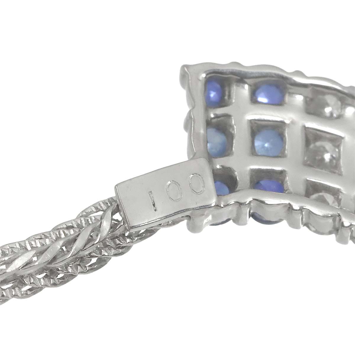 Diamond Sapphire Ruby Necklace Pt