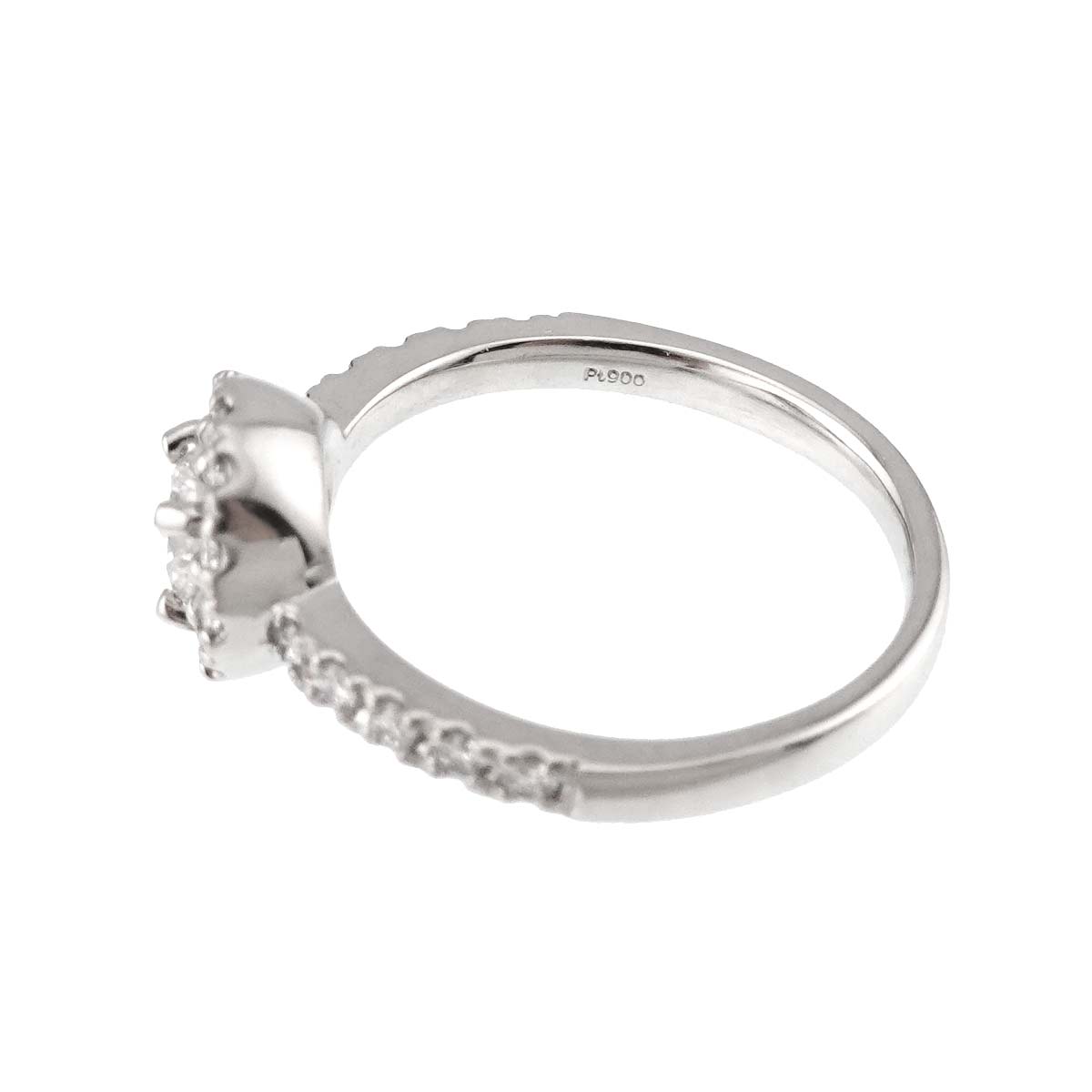 Diamond 0.381ct D/SI2/GD 0.27ct Ring Pt Platinum size5.25(US)