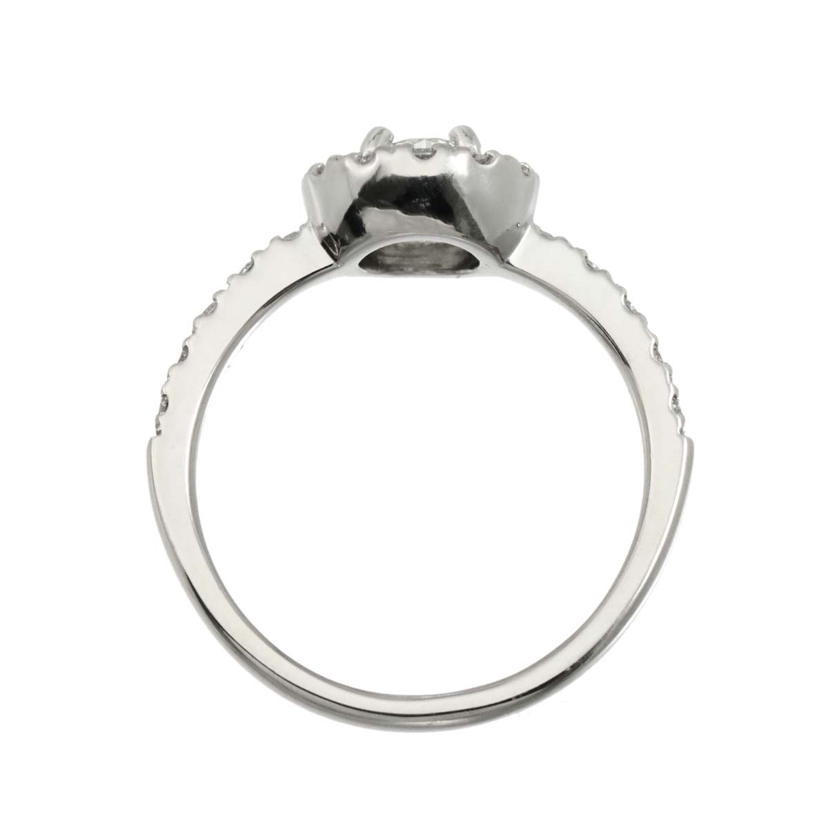 Diamond 0.381ct D/SI2/GD 0.27ct Ring Pt Platinum size5.25(US)