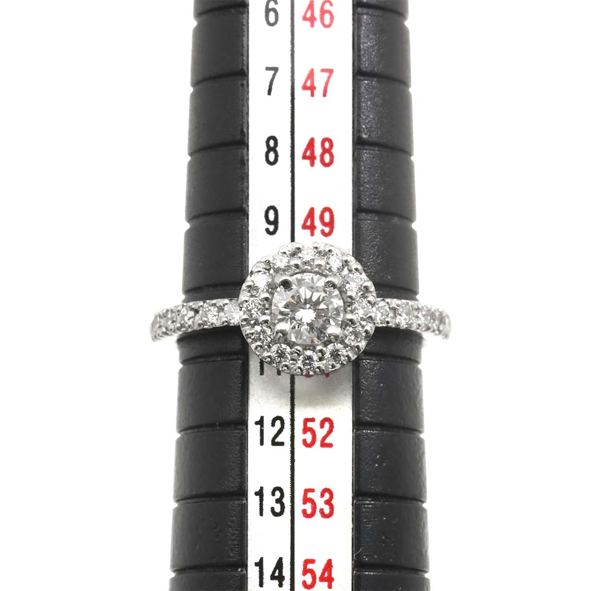 Diamond 0.381ct D/SI2/GD 0.27ct Ring Pt Platinum size5.25(US)