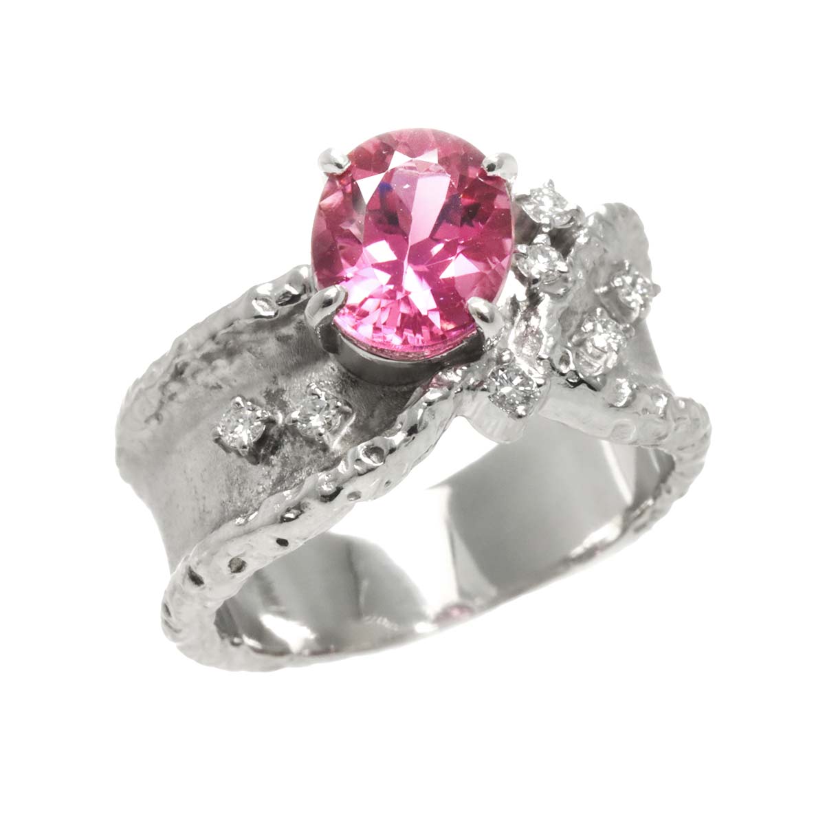 Tourmaline 2.02ct Diamond 0.12ct Ring Pt Platinum size6-6.25(US)