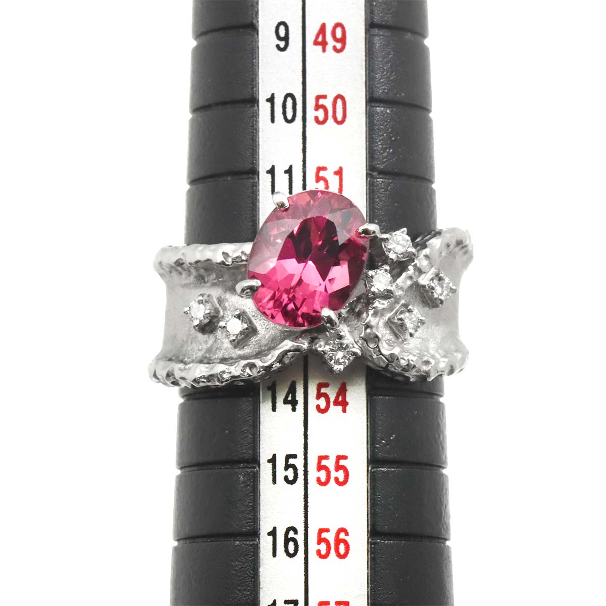 Tourmaline 2.02ct Diamond 0.12ct Ring Pt Platinum size6-6.25(US)
