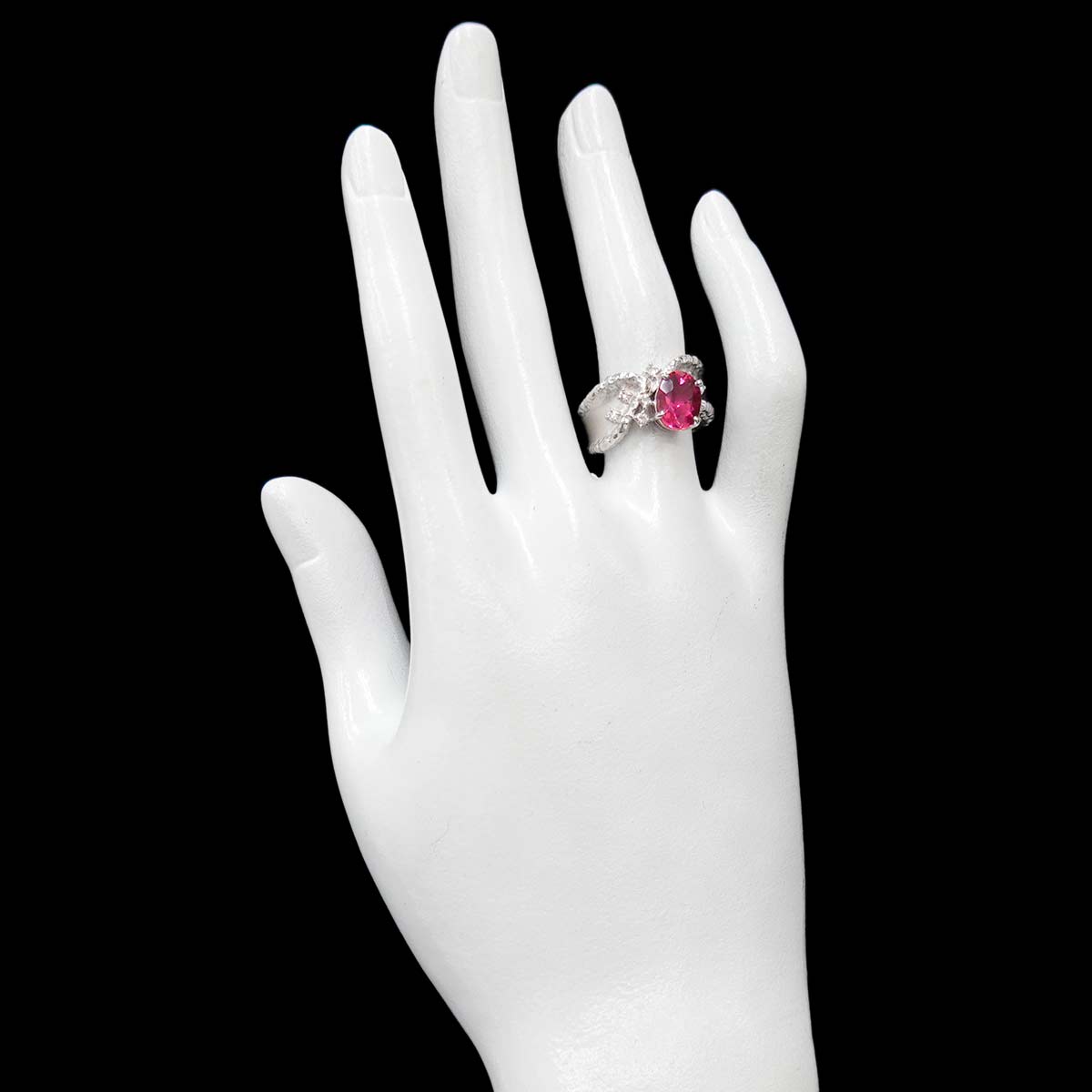 Tourmaline 2.02ct Diamond 0.12ct Ring Pt Platinum size6-6.25(US)