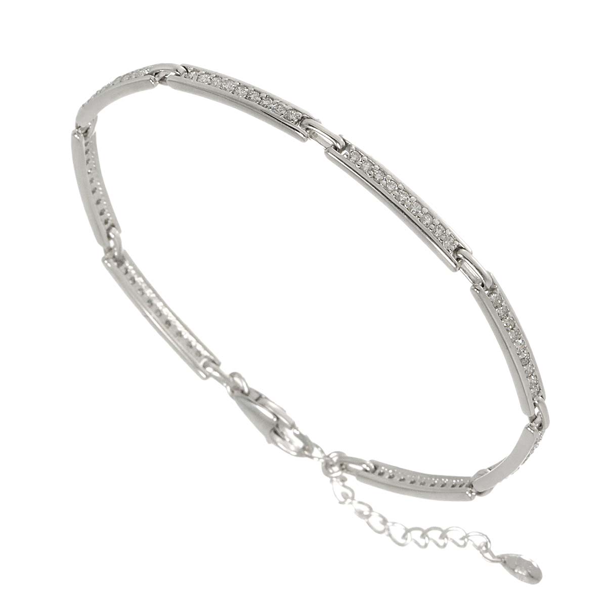 Diamond 1.00ct Bracelet 18K K18 WG White Gold 750