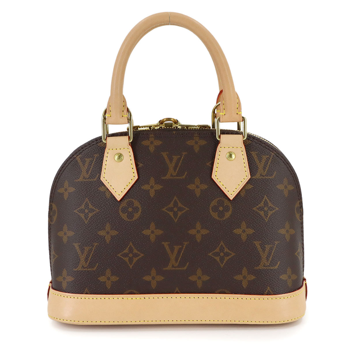 Monogram Alma BB Hand Shoulder Bag Leather Brown M53152
