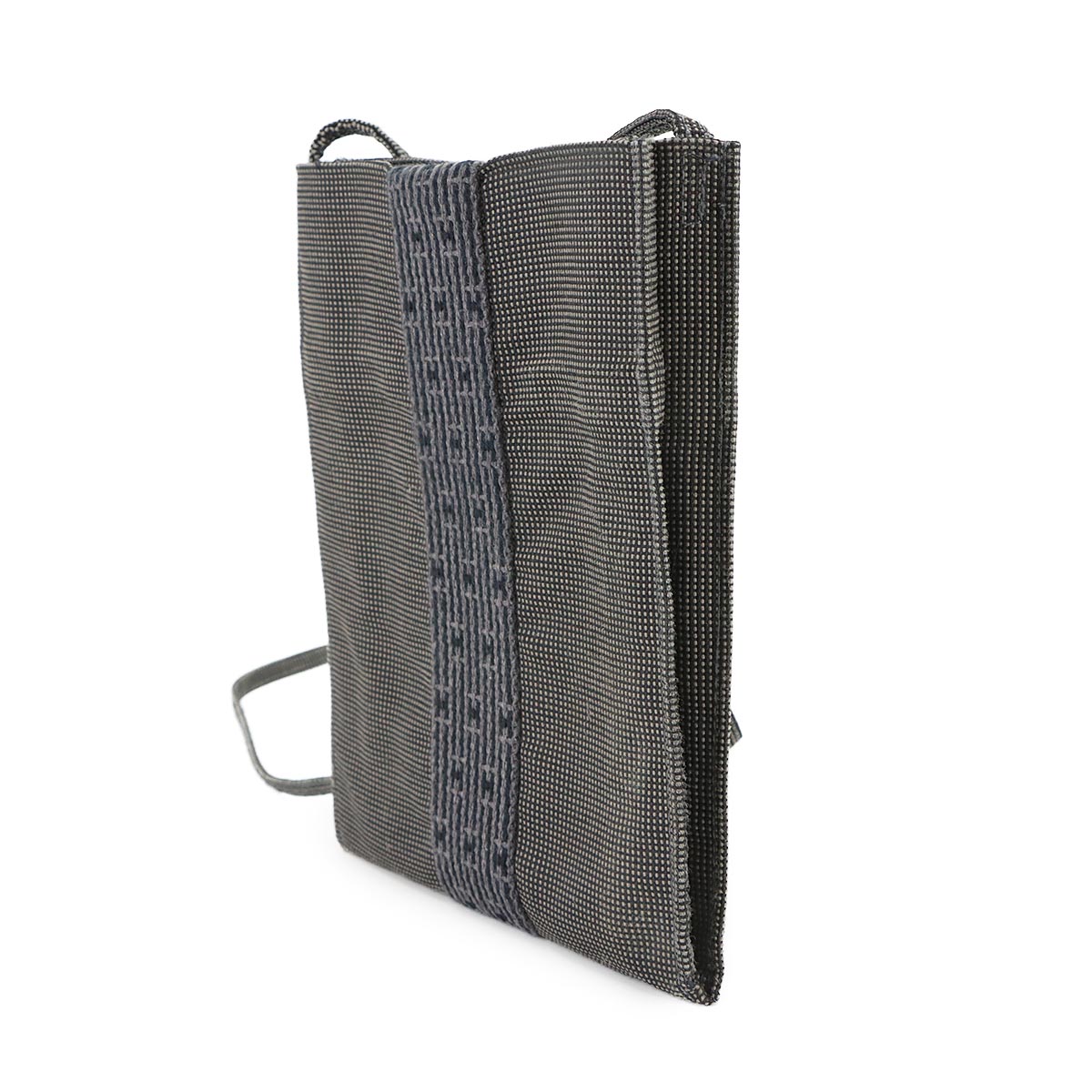 Herline Pochette Shoulder Bag Canvas Gray Purse