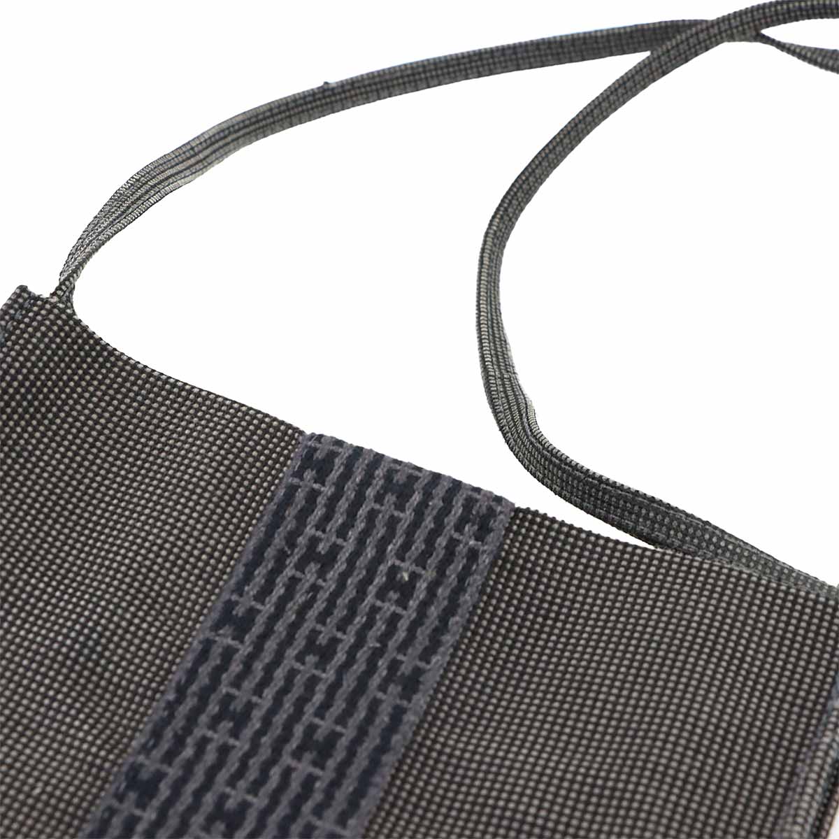 Herline Pochette Shoulder Bag Canvas Gray Purse