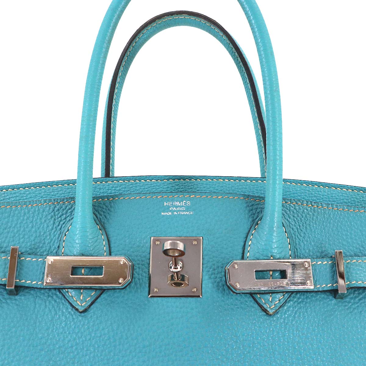 Birkin 30 Hand Bag Togo Blue Jean Purse