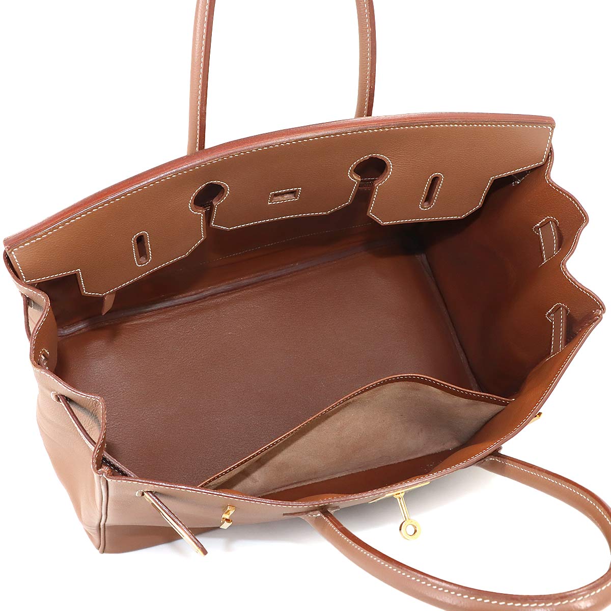 Birkin 35 Veau Gras Muscade Hand Bag Brown Purse