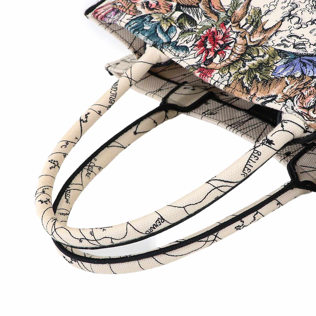 Toile De Jouy Book Tote Large Bag Canvas Multicolor