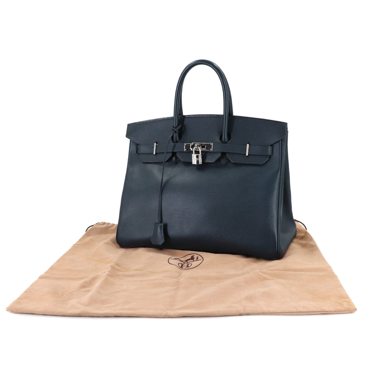 Birkin 35 Couchevel Epsom Navy Hand Bag Purse