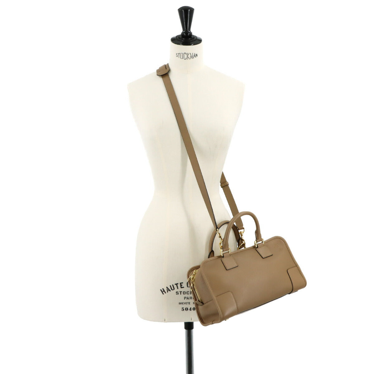Amazona 28 2way Hand Shoulder Bag Leather Brown Anagram Purse