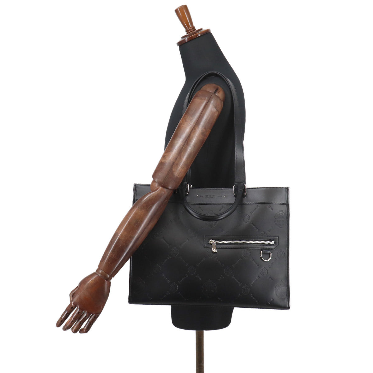 Ulysse Small 2way Tote Shoulder Bag Leather Black