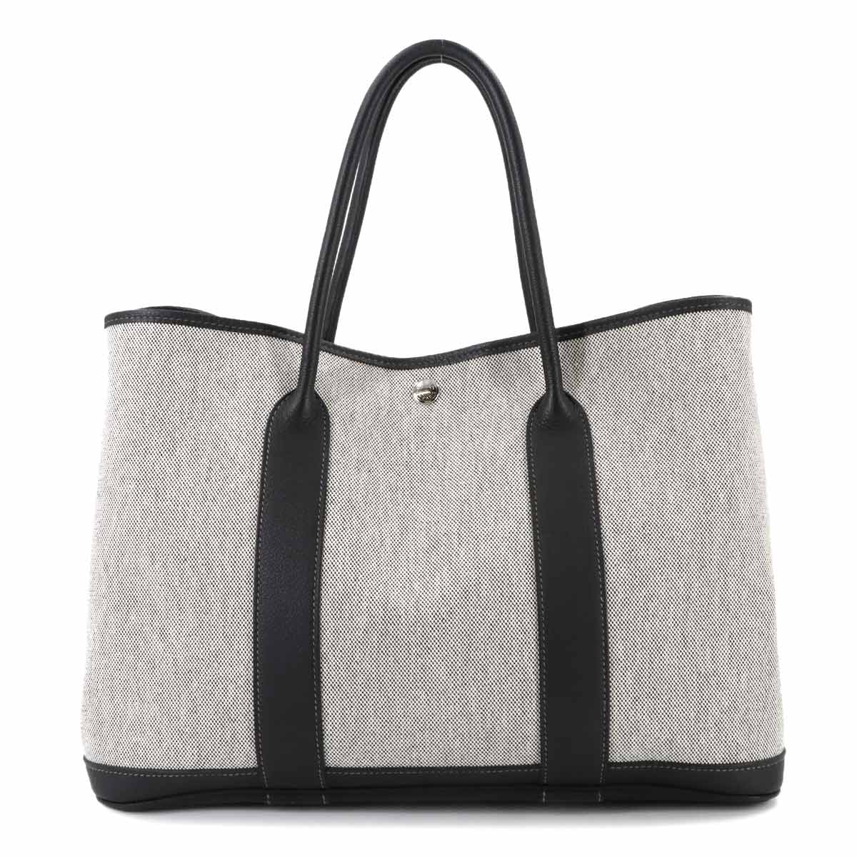 Garden Party PM Tote Bag Toile H Negonda Black Gray