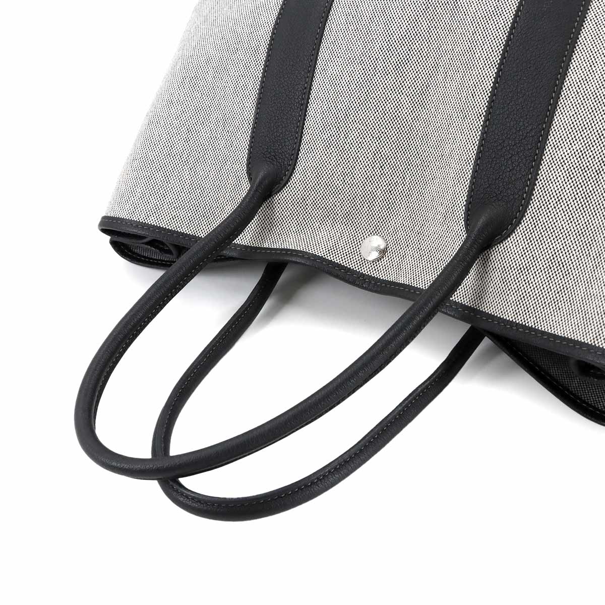 Garden Party PM Tote Bag Toile H Negonda Black Gray