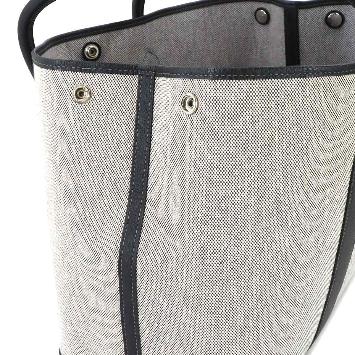 Garden Party PM Tote Bag Toile H Negonda Black Gray