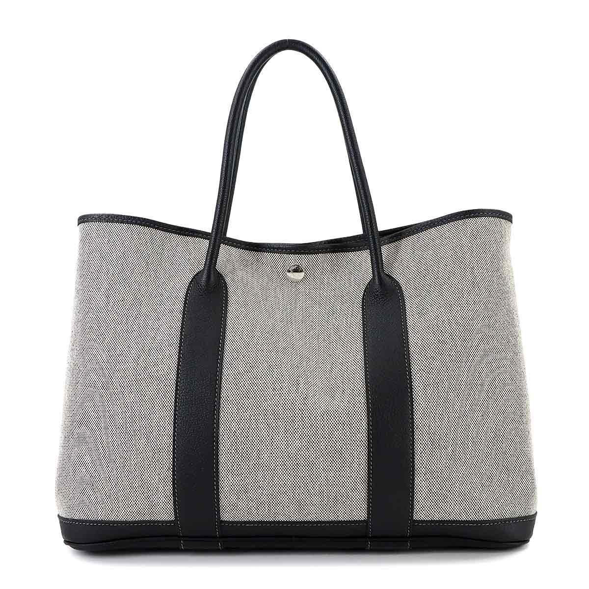 Garden Party PM Tote Bag Toile H Negonda Black Gray