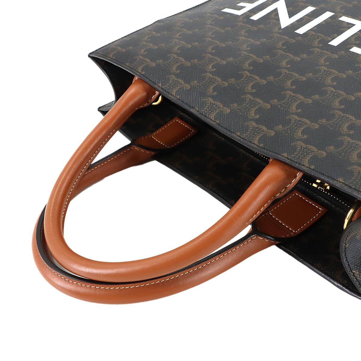 Triomphe Small Vertical Cabas Tote Shoulder Bag 191542BZK