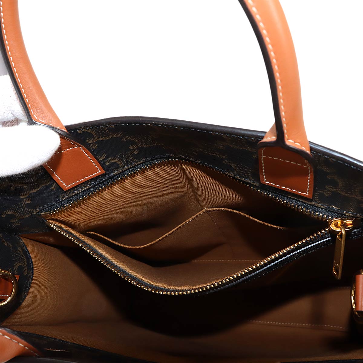 Triomphe Small Vertical Cabas Tote Shoulder Bag 191542BZK