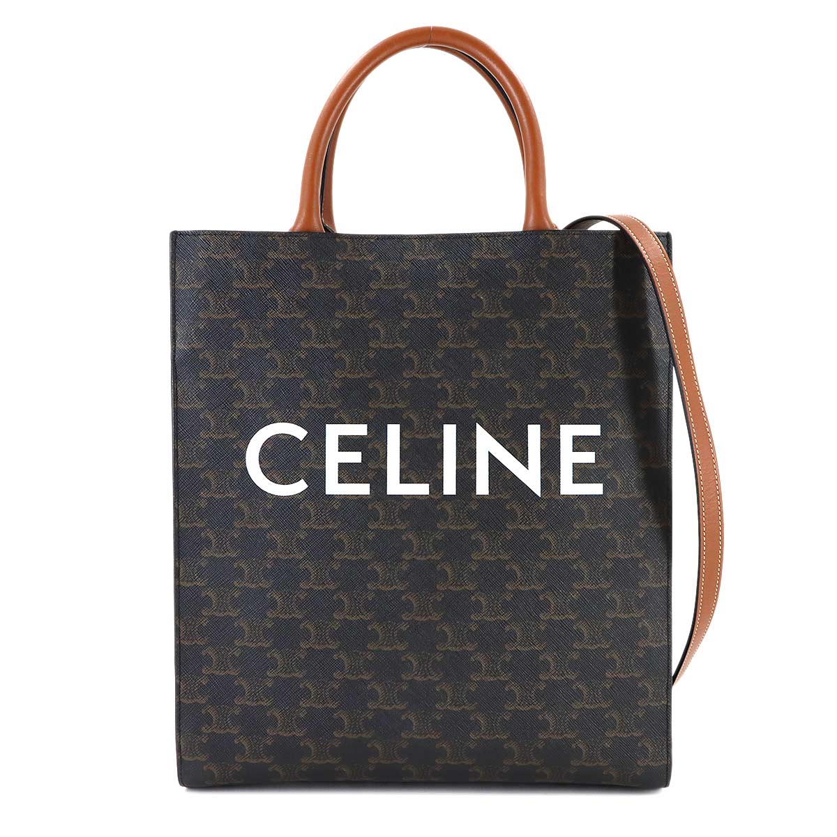 Triomphe Small Vertical Cabas Tote Shoulder Bag 191542BZK