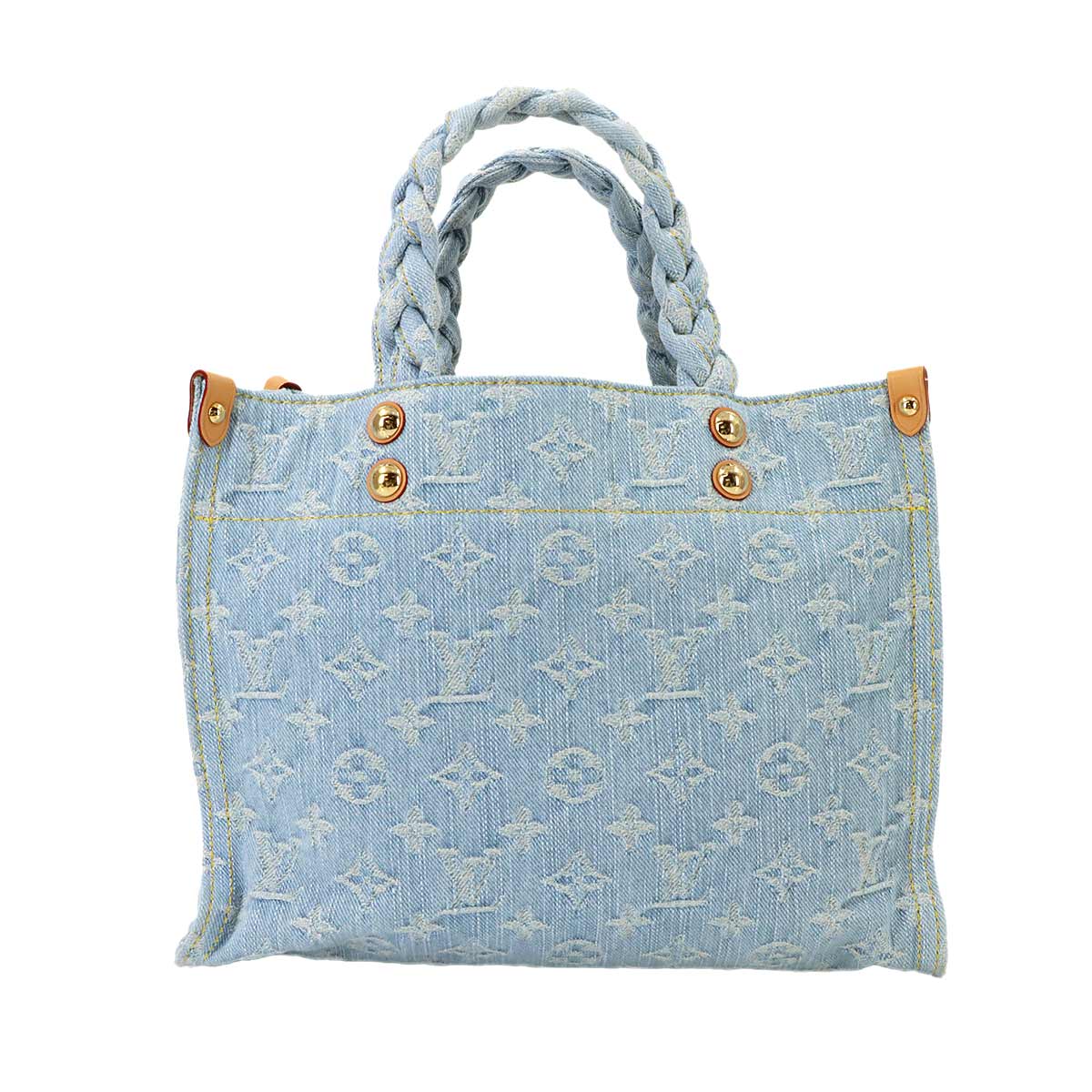 Monogram Denim Let Go Hand Shoulder Bag Sky Blue M24897