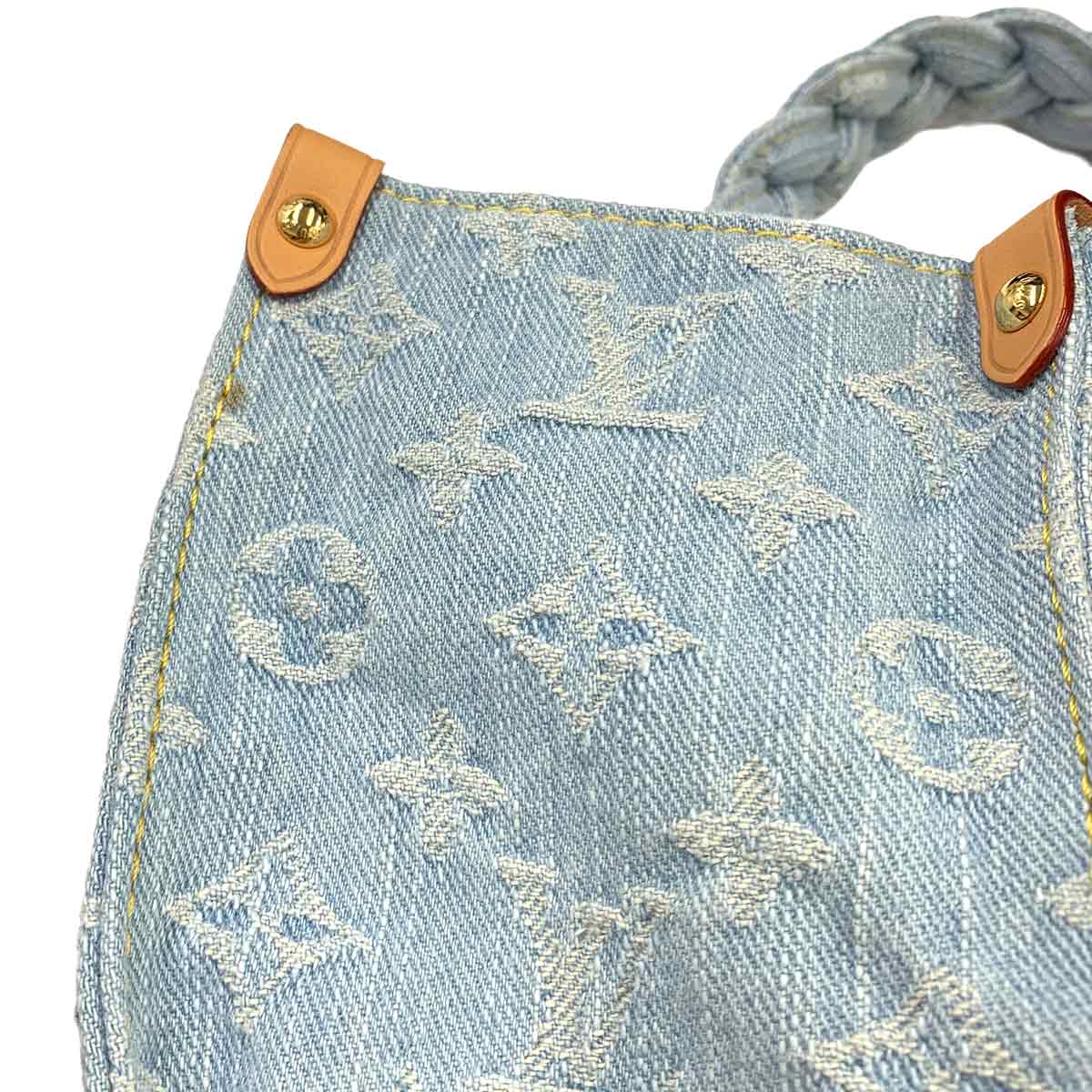 Monogram Denim Let Go Hand Shoulder Bag Sky Blue M24897