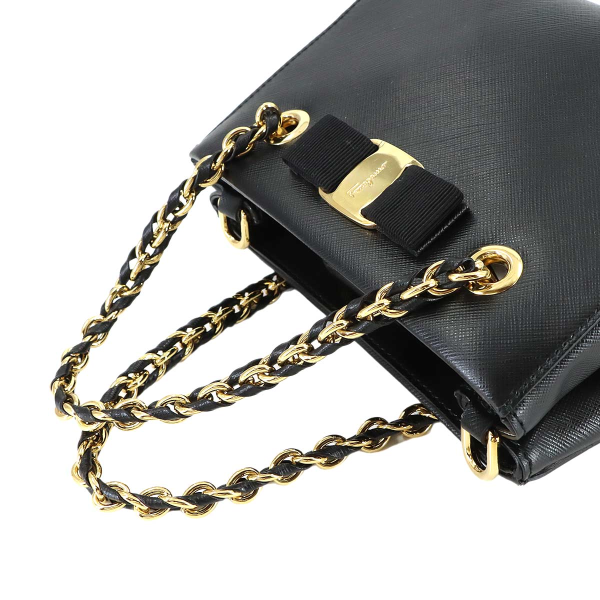 Vara Hand Shoulder Bag Leather Black 21G191