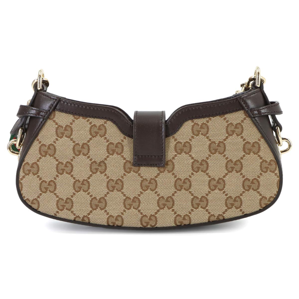 Moon side Shoulder Bag GG Canvas Leather Web Stripe 786015