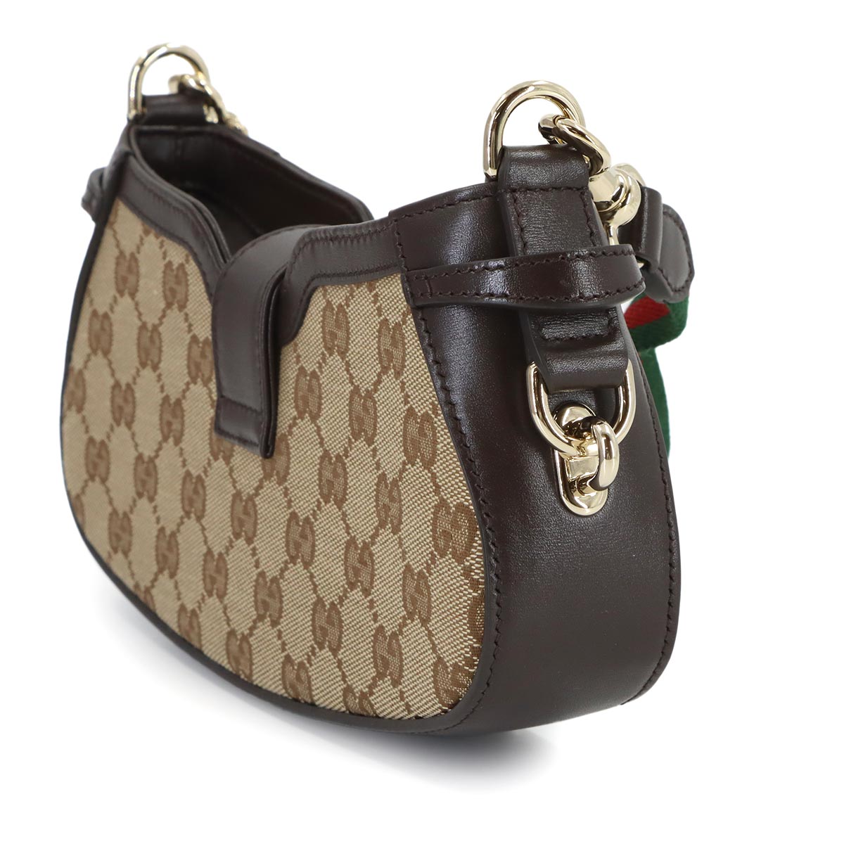 Moon side Shoulder Bag GG Canvas Leather Web Stripe 786015