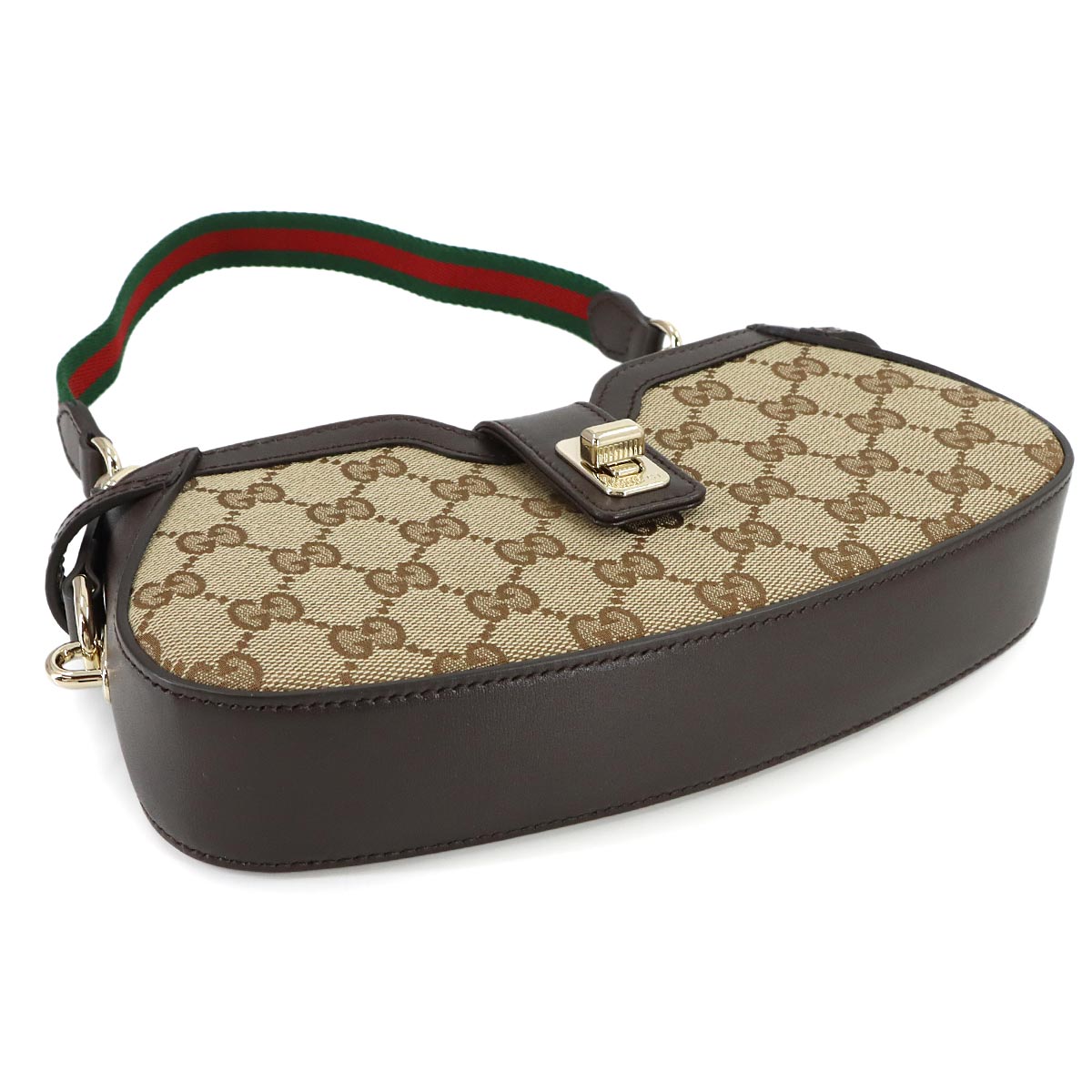 Moon side Shoulder Bag GG Canvas Leather Web Stripe 786015