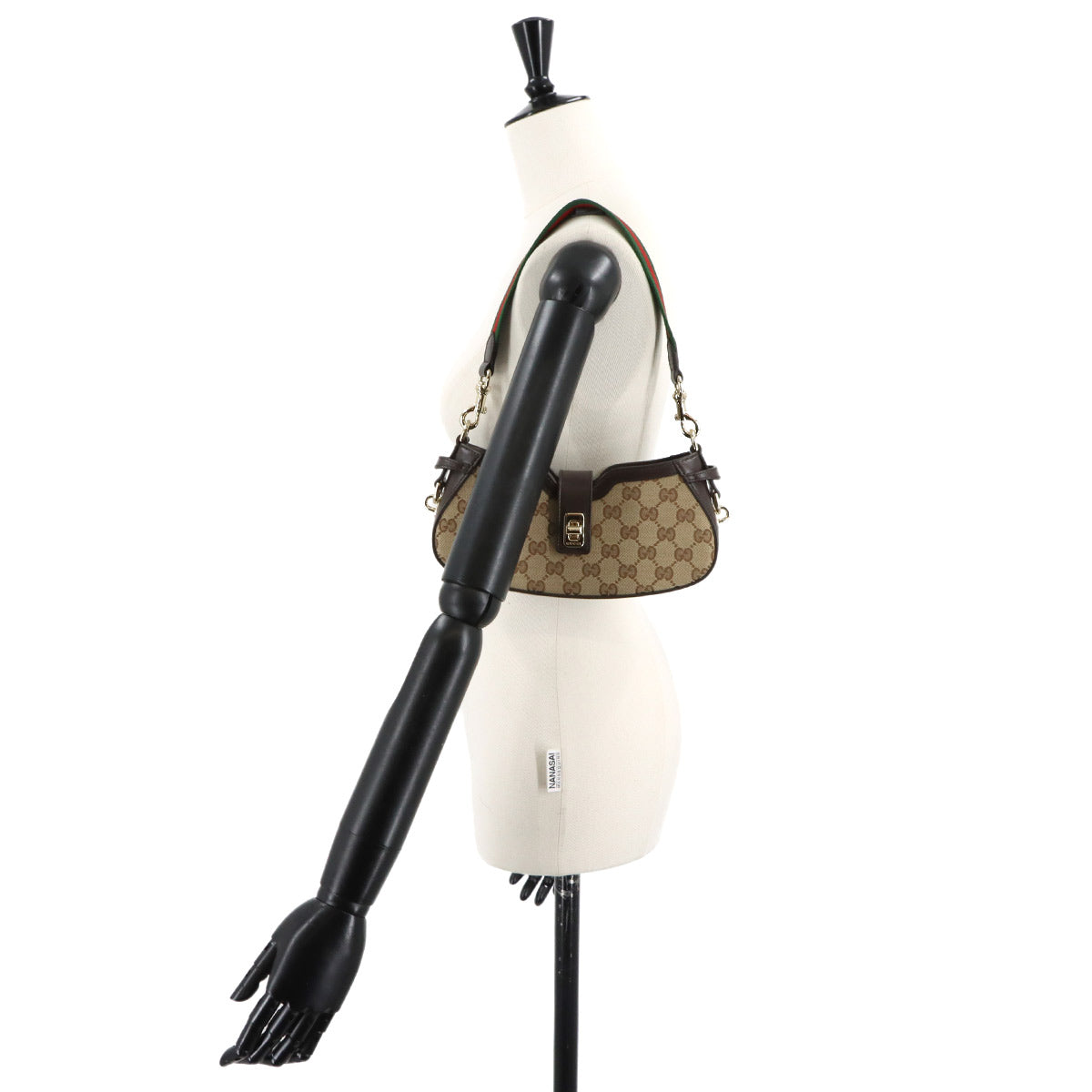 Moon side Shoulder Bag GG Canvas Leather Web Stripe 786015