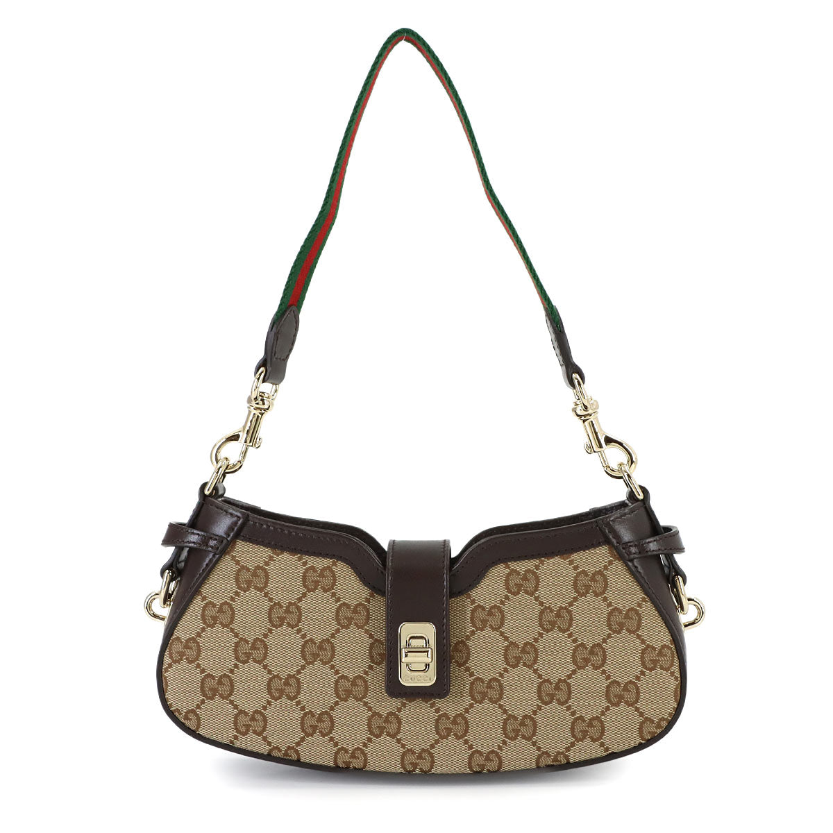 Moon side Shoulder Bag GG Canvas Leather Web Stripe 786015