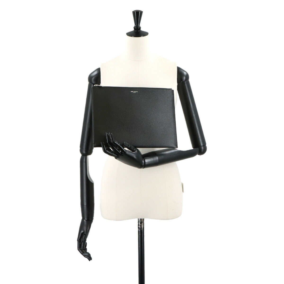 Clutch Bag Leather Black 397294 Purse