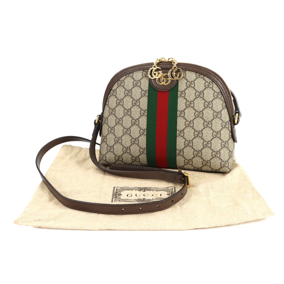 Ophidia GG Shoulder Bag GG Supreme Canvas Leather 499621