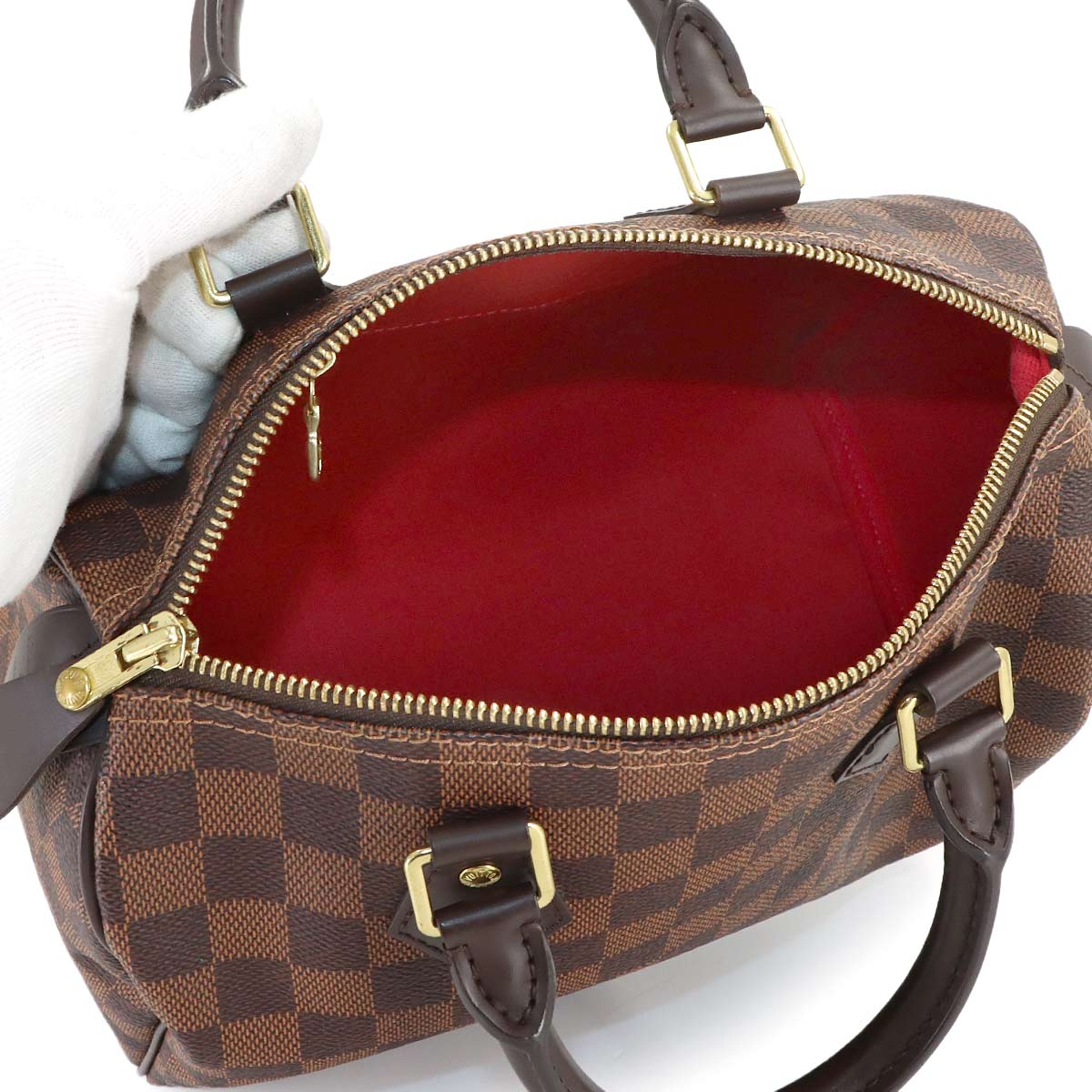Damier Speedy 25 Hand Bag Ebene N41365 Brown Purse
