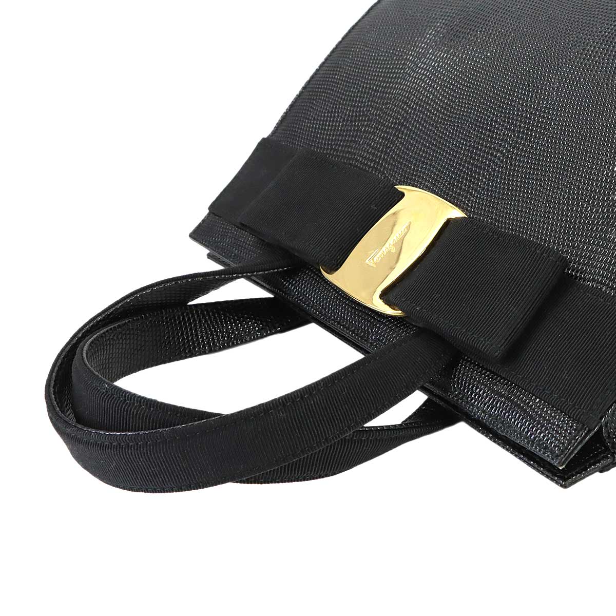 Vara 2way Hand Shoulder Bag Leather Black Purse