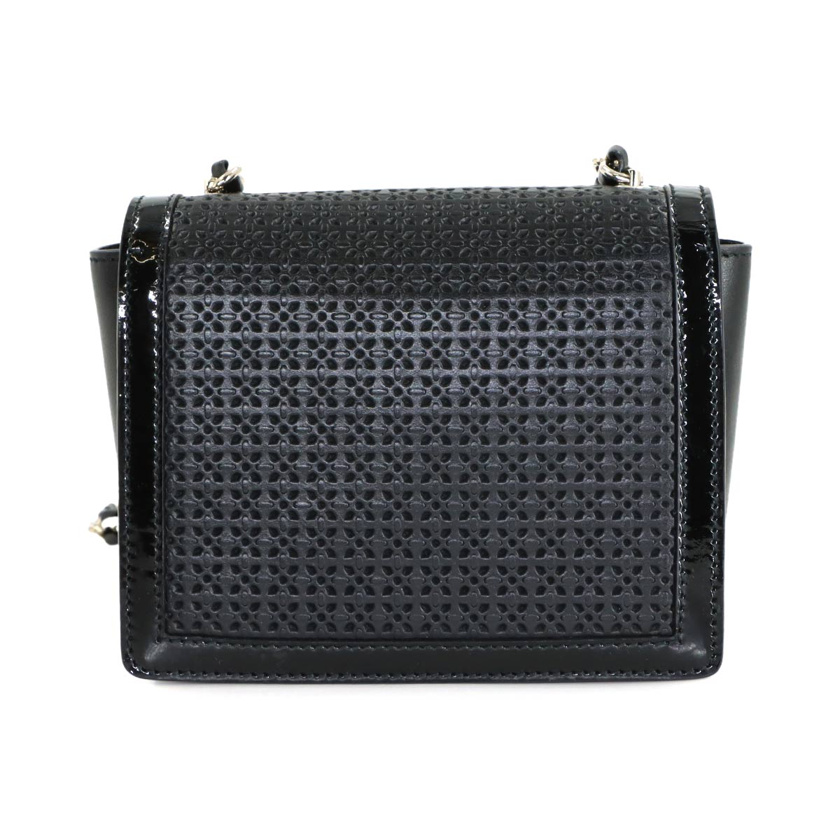 Ginny Vara Ribbon Shoulder Bag Leather Black