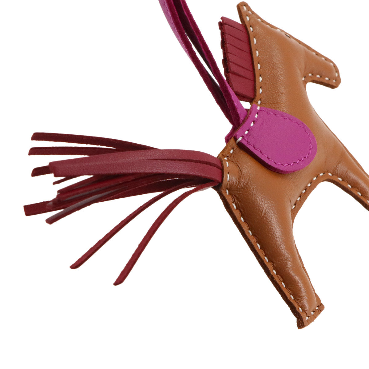 Rodeo PM Bag Charm Agneau Milo Gold Rose Purple Ruby