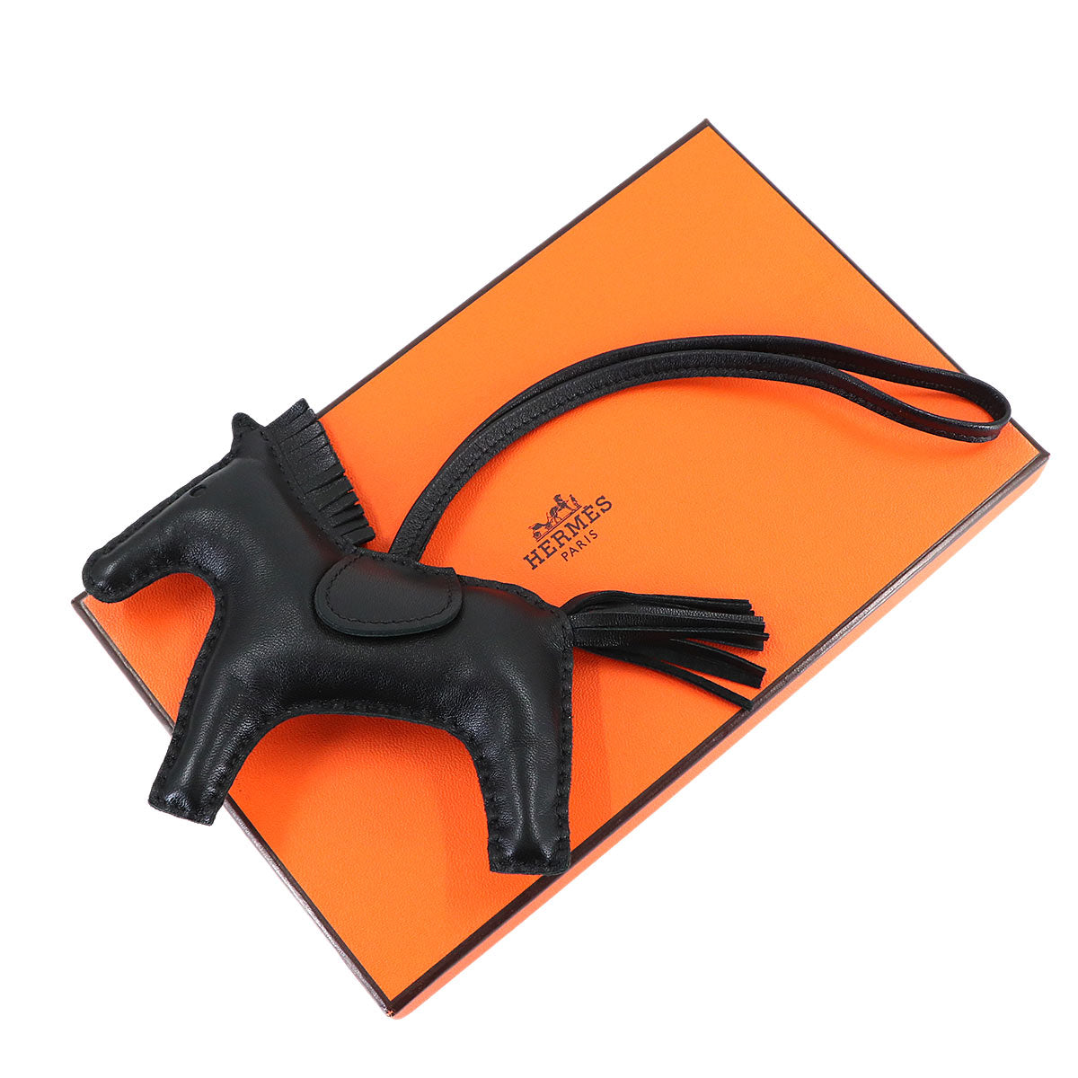 Rodeo MM Bag Charm Agneau Milo So Black Horse Accessory